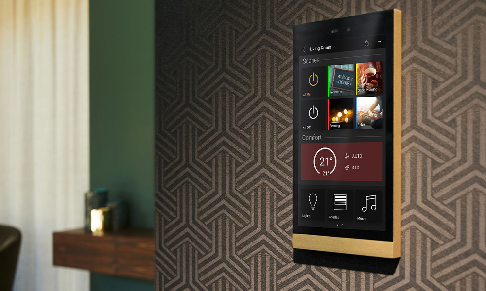 sony tv in a luxury home with a fireplace beneath