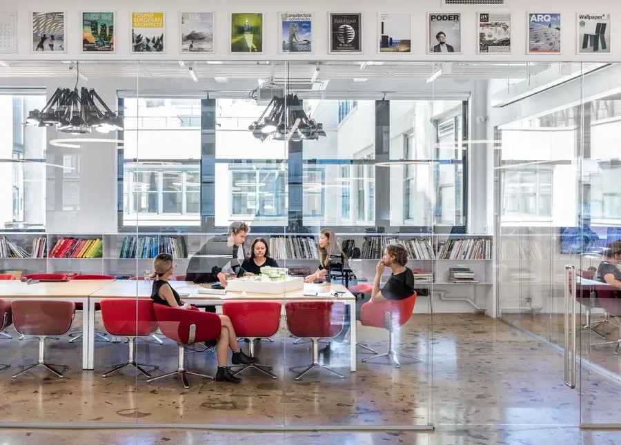 A working space illuminated by Ketra LED lights.