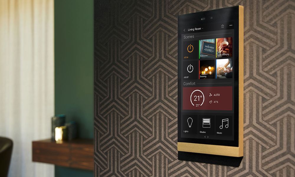 sony tv in a luxury home with a fireplace beneath